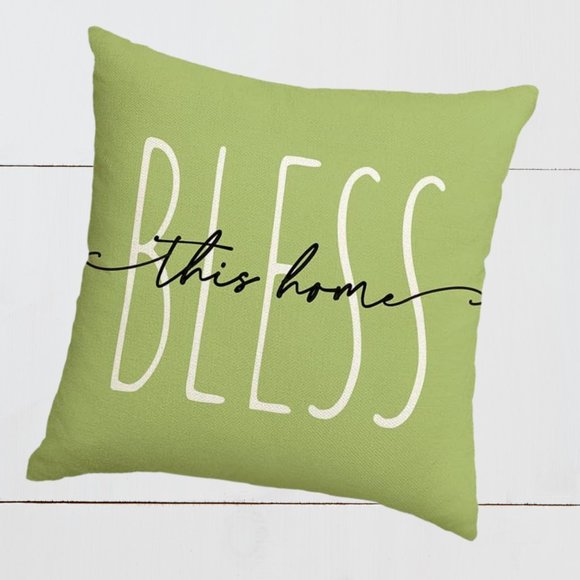 Decorative Throw Pillow Covers Green Spring Summer Floral Farmhouse Decor 18x18 - Picture 6 of 8